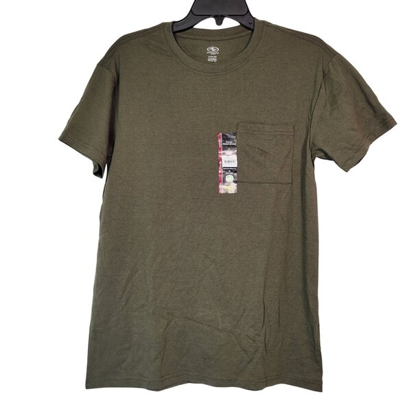Athletic Works Men's Short Sleeve Smoky Olive Tri-Blend Tee Small (34-36) - Picture 1 of 6